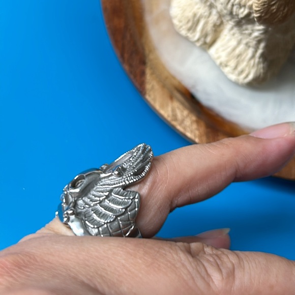 🖤Skull 💀 & Wing 🪽 Stainless Steel ring - Picture 15 of 17